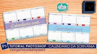 CALENDARIO 2016 da scrivania  Photoshop Tut 98 [upl. by Nereil8]