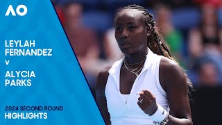 Leylah Fernandez v Alycia Parks Highlights  Australian Open 2024 Second Round [upl. by Ycnaffit]