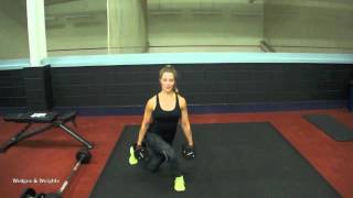 Weighted Curtsy Lunge with dumbbells [upl. by Chicky75]