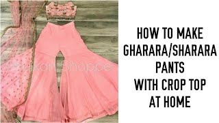 DIY  GhararaSharara Cutting and Stitching  Gharara EASY makingLatest Sharara Dress Design [upl. by Carmelle185]