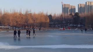 Frozen lake shenyang aerospace university [upl. by Ecnal]