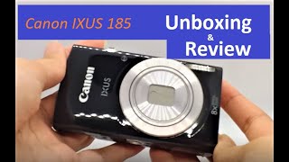 Unboxing and Reviewing Canon IXUS 185 Digital Camera  Black [upl. by Ztnahc]