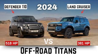 All New Land Cruiser vs Defender 110 V8  2024 OffRoad Battle  Unexpected Results  Which Ride [upl. by Aronoh748]