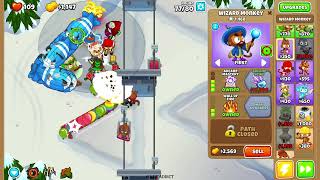 Bloons Tower Defense 6  Alpine Run  Hard  Half Cash Alternate Bloons Rounds  No Lives Lost [upl. by Ecnaralc991]