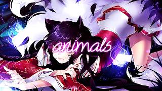 Nightcore  Animals Female Version  Lyrics [upl. by Dlonyar]