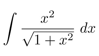 Integral of x2sqrt1x2 substitution [upl. by Hynes145]