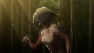 Levi Vs Female Titan  60 FPS [upl. by Annawyt]