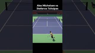 Alex Michelsen vs Stefanos Tsitsipas  Tokyo Open  Shorts Tennis Gaming Tiebreak [upl. by Einnil]