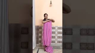 maxi dress from saree sareedrapping fashion youtubeshorts [upl. by Halimaj]