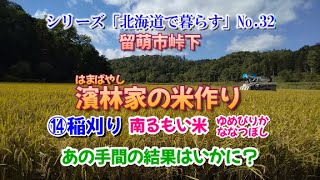 【元峠下駅】濱林家の米作り⑭９月稲刈り【元留萌本線】シリーズ「北海道で暮らす」NO32 [upl. by Leahplar]