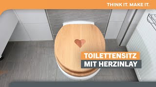 DIY Toilettensitz aus Massivholz mit Herzinlay  STEPCRAFT CNC Tutorial [upl. by Hadnama]