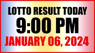 Lotto Result Today 9pm Draw January 6 2024 Swertres Ez2 Pcso [upl. by Eisle]