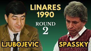 Ljubomir Ljubojevic vs Boris Spassky  Linares 1990  Round 2 [upl. by Glennis]