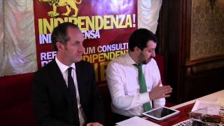 Conferenza referendum indipendenza del Veneto con Salvini e Zaia PARTE 2  20022014 [upl. by Einnaffit]