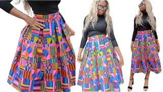 How To Cut And Sew A Box Pleated Skirt  Quick And Easy Pleated Skirt Tutorial [upl. by Aninep]