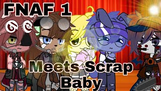 SCRAP BABY MEETS FNAF 1  Gacha Club  Lazy  Short  Read Description [upl. by Rolanda389]