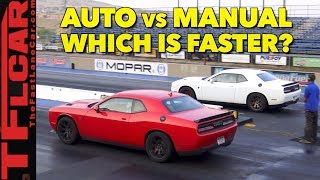 Whats Faster an Automatic or Manual Hellcat Watch This Drag Race to Find Out [upl. by Witty691]