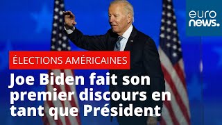 Joe Biden son premier discours en tant que 46ème Président des ÉtatsUnis  En Direct [upl. by Allenaj]