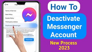 How to Deactivate Messenger Account 2023 Update  deactivated Messenger Account [upl. by Doomham]