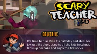 Scary Teacher 3D  Chapter 1 Party Pooper Level 7 Walkthrough [upl. by Enneyehc]