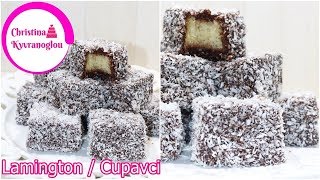 Lamingtons αυστραλιας Συνταγη  Χιονατη με κακαο και ινδοκαρυδο  λαμινγκτονς [upl. by Alur]