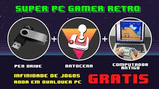 🕹️ Transforme seu computador em uma SUPER MÁQUINA DE JOGOS retro com o BATOCERA  PC Multijogos [upl. by Leroj]