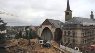 Time Lapse  démolition église Differdange [upl. by Nomyt619]