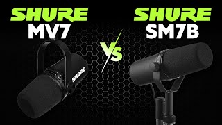 Microphone Battle Shure SM7B vs Shure MV7 [upl. by Ennovyhc]