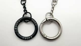 Custom Metal Key Chain Ring Accessories Carabiner Metal Spring Snap Hook Black Carabiner Keychain [upl. by Nial297]