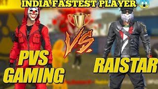 RaiStar VS PVS GAMING  1 Vs 1 Clash Squad  India Fastest Player Tricks Tamil  Garena Free Fire [upl. by Ahsiei683]