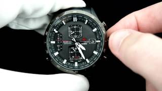 Edifice Casio Atomic Worldtimer Chronograph EQWA1110DC [upl. by Enoryt]