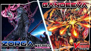 Cardfight Vanguard OverDress Zorga Masques Stoicheia VS Gandeeva Dragon Empire DBT10 [upl. by Ynove]