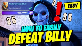 How to EASILY Find and Defeat BILLY Boss Battle Location  Fortnite Fortnitemares Quest [upl. by Erdried]