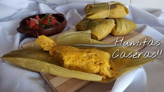 HUMITAS caseras🫔 Receta CHILENA 🇨🇱queda Delicioso😋 Paso a Paso👍 [upl. by Shih]