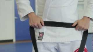 How To Tie A Gracie Barra Jiu Jitsu Belt Short Version  Gracie Barra Martial Arts Dana Point CA [upl. by Fabriane965]