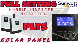 Full Setting amp Review Hybrid Solar Inverter Batteryless  PLTS OFFGRID [upl. by Onavlis]