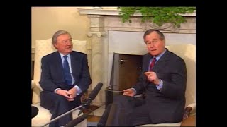 Charles Haughey meets George Bush in Washington DC USA 1990 [upl. by Nyrek]