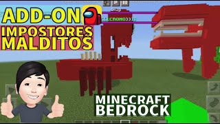 ADDON AMONG US IMPOSTORES MALDITOS MONSTER  MINECRAFTBEDROCK BY SLIME BLUE [upl. by Chesney]