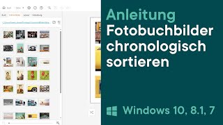 ifolor Tutorials  Fotobuchbilder chronologisch sortieren im ifolor Designer für Windows [upl. by Gnot920]