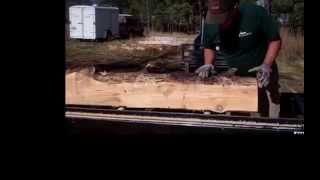 How To Process an irregular log on a bandsaw mill [upl. by Latsyrd]