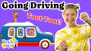 Driving Song for Kids  Going Driving  Nursery Rhymes amp Kids Songs [upl. by Monica]