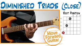 Guitar Chords  Diminished Triads amp Inversions close [upl. by Etnemelc]