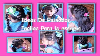 Tres Peinados Para Niña Fácil Y Rápidos Para La Escuela  Peinados En 5 Minutos Para Niña [upl. by Prudy143]