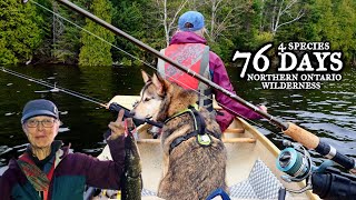 76 days Canoe Fishing for Food amp Camping in Northern Ontario Wilderness [upl. by Draned]