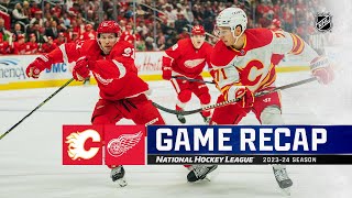 Flames  Red Wings 1022  NHL Highlights 2023 [upl. by Otrevlig]