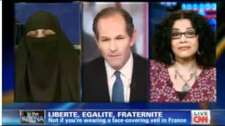 CNN French Niqab Ban Debate between Hebah Ahmed and Mona Eltahawy [upl. by Duffy712]