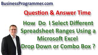 How To Select A Range From An Excel Dropdown List [upl. by Philbert]