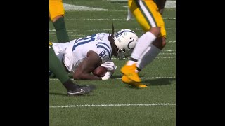 Mo AlieCox catches for a 22yard Gain vs Green Bay Packers [upl. by Eltrym]