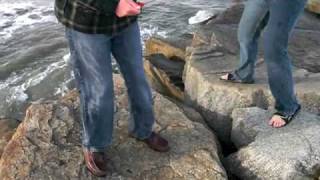 Epic Beyblade Battle ON A ROCK [upl. by Boy]