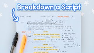 How to Analyze a Script for an Audition Breakdown Read  Acting Tips [upl. by Idel]